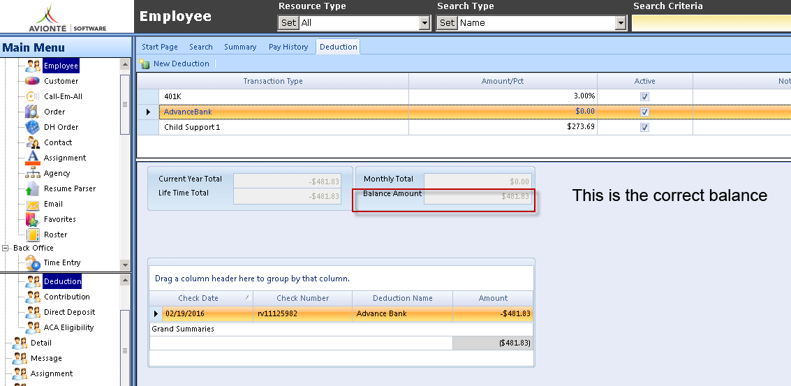 Reverse a Paycheck with TransactionLevel Adjustments Avionte Classic