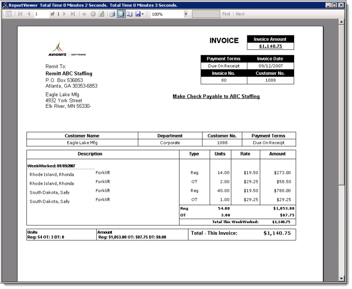 Invoice Corrections – Avionte Classic