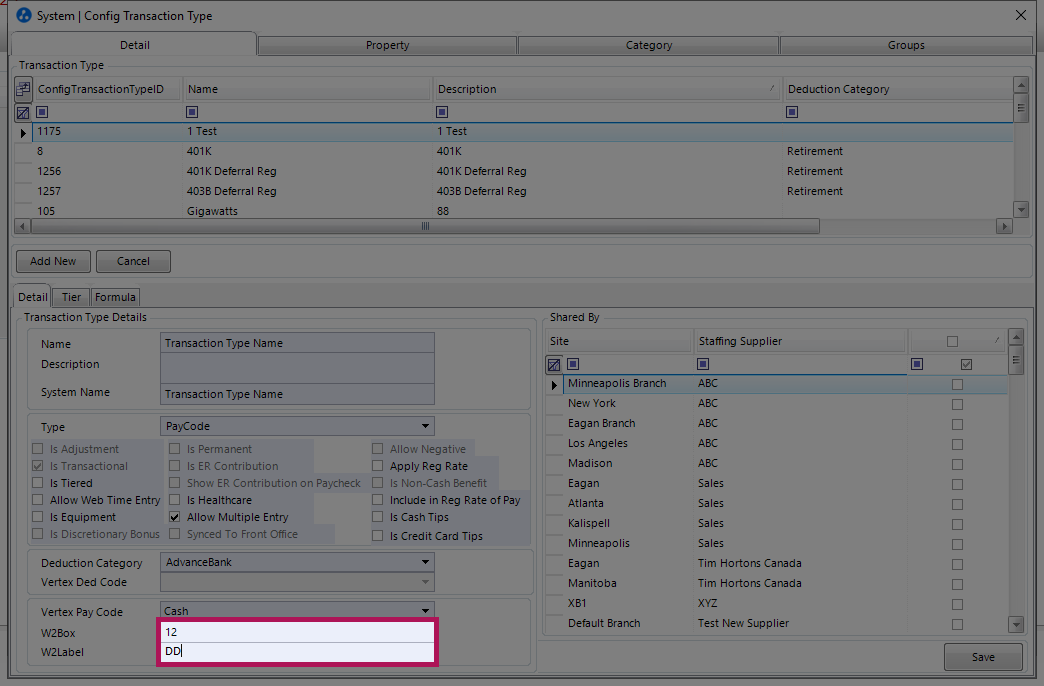 W2Box and W2Label fields