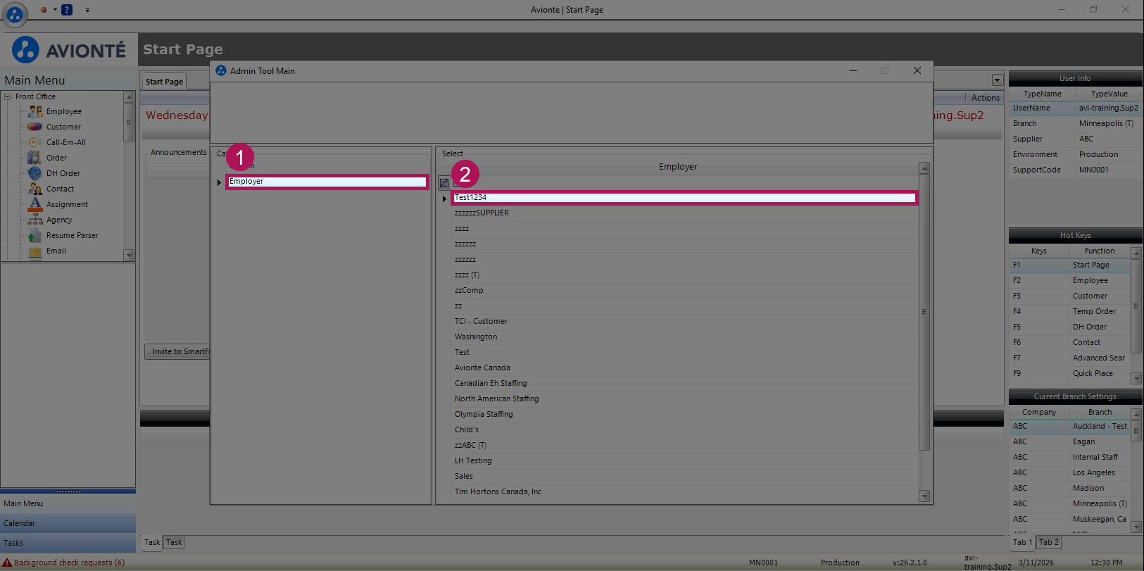 Supplier list in Admin Tools