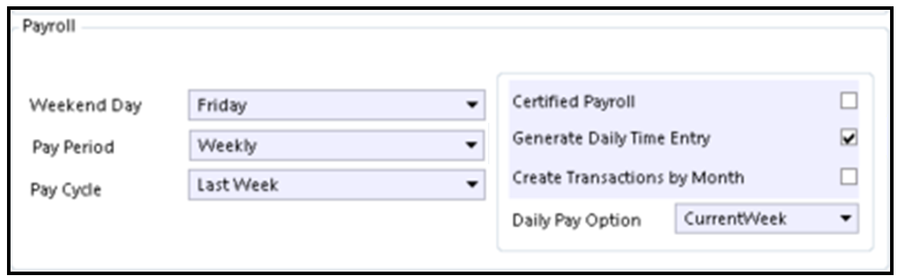 Payroll section