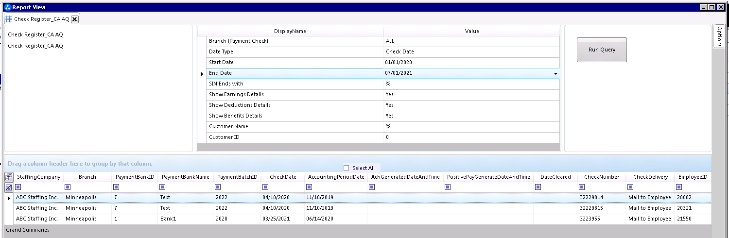 Report overview